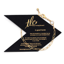 Load image into Gallery viewer, Gold Filled Cubic Zirconia Linked Chain Bracelet