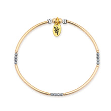 Load image into Gallery viewer, Inner Glow - Silver Hematite & Gold Filled Stretch Bangle