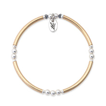 Load image into Gallery viewer, Essential Elegance - Gold Filled & Sterling Silver Stretch Bangle