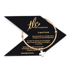 Load image into Gallery viewer, Faith - Gold Filled & Sterling Silver Charmed Stretch Bangle