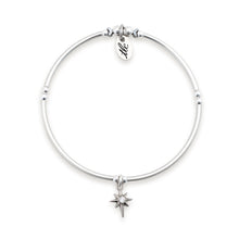 Load image into Gallery viewer, Starlight Glam - Sterling Silver Charmed Stretch Bangle