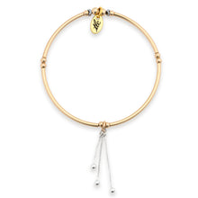 Load image into Gallery viewer, Glitter Posh - Gold Filled & Sterling Silver Stretch Bangle