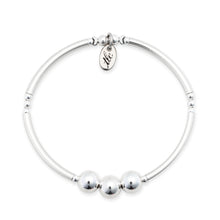 Load image into Gallery viewer, Silver Icon - Sterling Silver Stretch Bangle