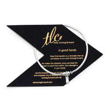 Load image into Gallery viewer, Radiance - Sterling Silver & Cubic Zirconia Charmed Stretch Bangle