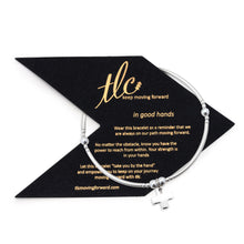 Load image into Gallery viewer, Faith - Sterling Silver Charmed Stretch Bangle