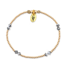Load image into Gallery viewer, Made to Shine - Silver Crystal & 2mm Gold Filled Stretch Bracelet