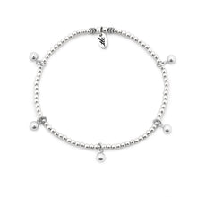Load image into Gallery viewer, Bead Bliss - Sterling Silver Charmed Anklet