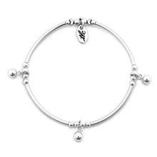 Load image into Gallery viewer, Bead Bliss - Sterling Silver Charmed Stretch Bangle