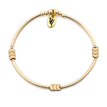 Load image into Gallery viewer, Chevron Chic - Gold Filled Stretch Bangle