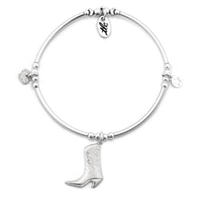 Load image into Gallery viewer, Cowgirl Glam - Sterling Silver Charmed Stretch Bangle