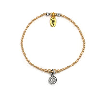 Load image into Gallery viewer, Sparkled Round Charm Bracelet - Gold Filled