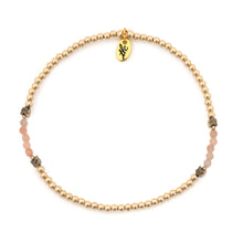 Load image into Gallery viewer, Girl Power - Peach Moonstone & Gold Filled Resilience Anklet