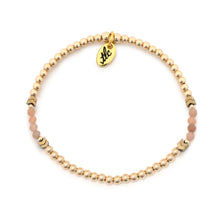 Load image into Gallery viewer, Girl Power - Peach Moonstone & Gold Filled Resilience Bracelet