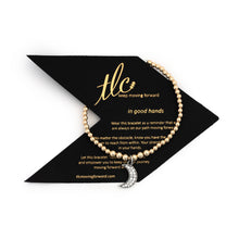 Load image into Gallery viewer, Sparkled Moon Charm Bracelet - Gold Filled