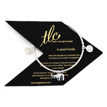 Load image into Gallery viewer, Lucky Charm - Sterling Silver Charmed Stretch Bangle