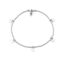 Load image into Gallery viewer, Mini Disc - Sterling Silver Charmed Anklet