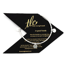 Load image into Gallery viewer, Mini Disc - Sterling Silver Charmed Stretch Bangle