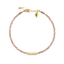 Load image into Gallery viewer, Peach Moonstone Classic Anklet