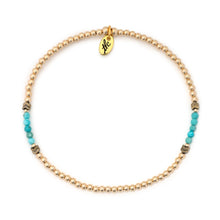 Load image into Gallery viewer, Radiate Peace - Turquoise & Gold Filled Resilience Anklet