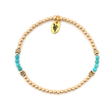Load image into Gallery viewer, Radiate Peace - Turquoise & Gold Filled Resilience Bracelet