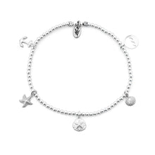 Load image into Gallery viewer, Seaside - Sterling Silver Charmed Anklet