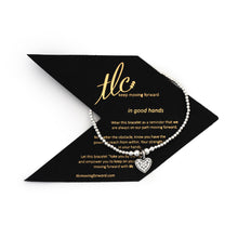 Load image into Gallery viewer, Sparkled Heart Charm Bracelet - Sterling Silver