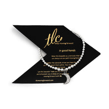 Load image into Gallery viewer, Sparkled Moon Charm Bracelet - Sterling Silver