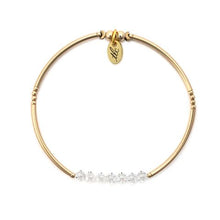 Load image into Gallery viewer, Born to Sparkle - Crystal &amp; Gold Filled Stretch Bangle
