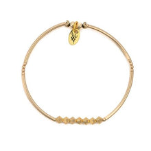 Load image into Gallery viewer, Born to Sparkle - Gold Crystal & Gold Filled Stretch Bangle