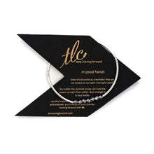 Load image into Gallery viewer, Born to Sparkle - Midnight Crystal & Sterling Silver Stretch Bangle