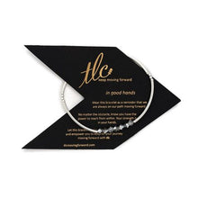 Load image into Gallery viewer, Born to Sparkle - Silver Crystal & Sterling Silver Stretch Bangle