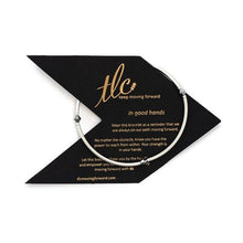 Load image into Gallery viewer, Sweet & Lovely - Midnight Crystal & Sterling Silver Stretch Bangle