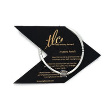 Load image into Gallery viewer, Treasure - Crystal Cube & Sterling Silver Stretch Bangle