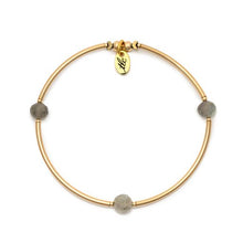 Load image into Gallery viewer, Labradorite Gold Filled Stretch Bangle
