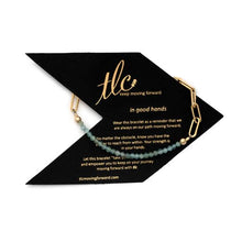 Load image into Gallery viewer, Dainty Apatite & Gold Linked Chain Bracelet