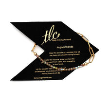 Load image into Gallery viewer, Dainty Gold Czech Glass & Gold Linked Chain Bracelet