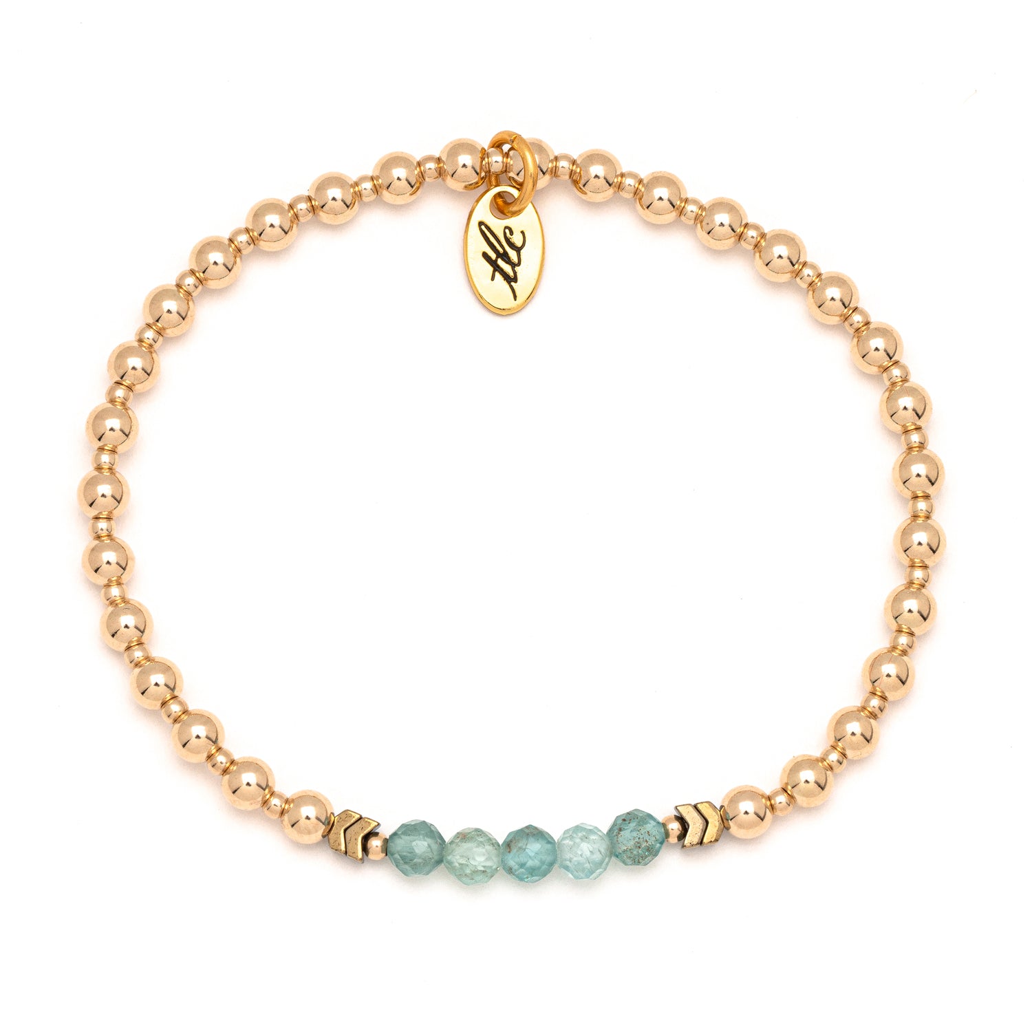 Stay Beautiful Apatite & Gold Filled Resilience Bracelet tlc moving