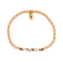 Load image into Gallery viewer, Think like a Queen - Czech Glass & Gold Filled Resilience Bracelet