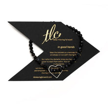 Load image into Gallery viewer, Follow Your Heart - Black Agate Stretch Bracelet