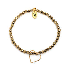 Load image into Gallery viewer, Follow Your Heart - Gold Hematite Stretch Bracelet
