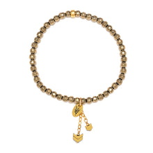 Load image into Gallery viewer, Gold Hematite Stretch Bracelet