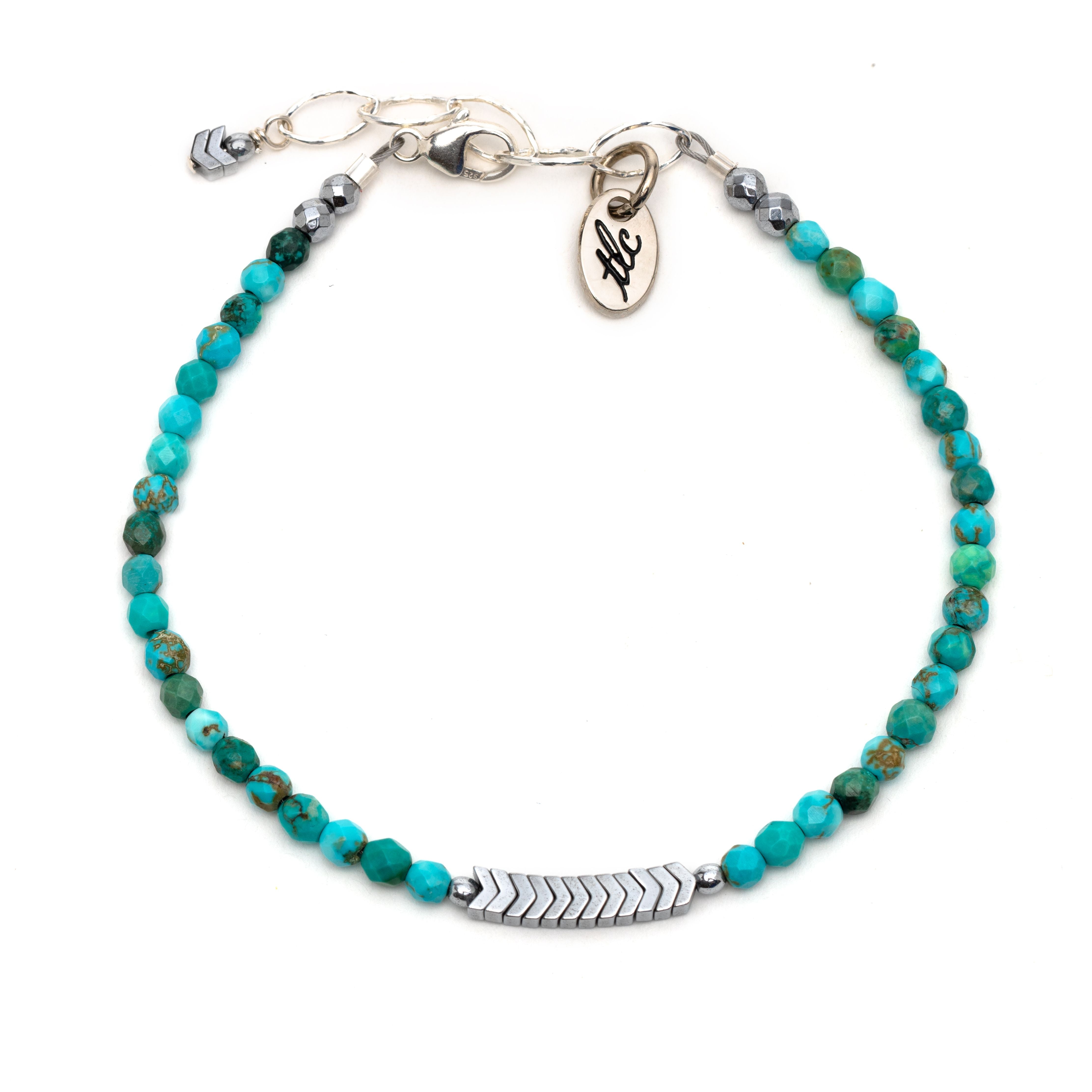 "in good hands" Turquoise Bracelet tlc moving forward