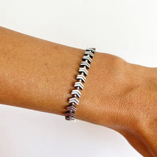 Load image into Gallery viewer, Silver Chevron Classic Bracelet