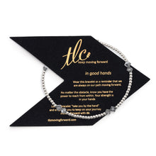 Load image into Gallery viewer, Made to Shine - Silver Crystal &amp; 2mm Sterling Silver Stretch Bracelet
