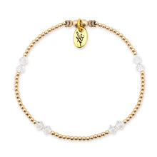 Load image into Gallery viewer, Made to Shine - Crystal &amp; 2mm Gold Filled Stretch Bracelet
