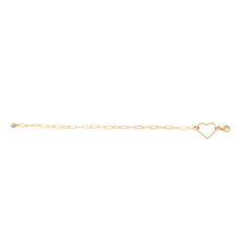 Load image into Gallery viewer, Gold Filled Heart Linked Chain Bracelet
