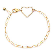 Load image into Gallery viewer, Gold Filled Heart Linked Chain Bracelet
