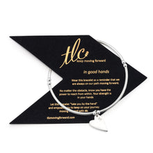 Load image into Gallery viewer, Sweet Heart - Sterling Silver Charmed Stretch Bangle
