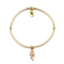 Load image into Gallery viewer, Angelic - Gold Filled &amp; Bronze Charmed Stretch Bangle
