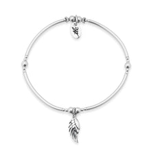 Load image into Gallery viewer, Angelic - Sterling Silver Charmed Stretch Bangle

